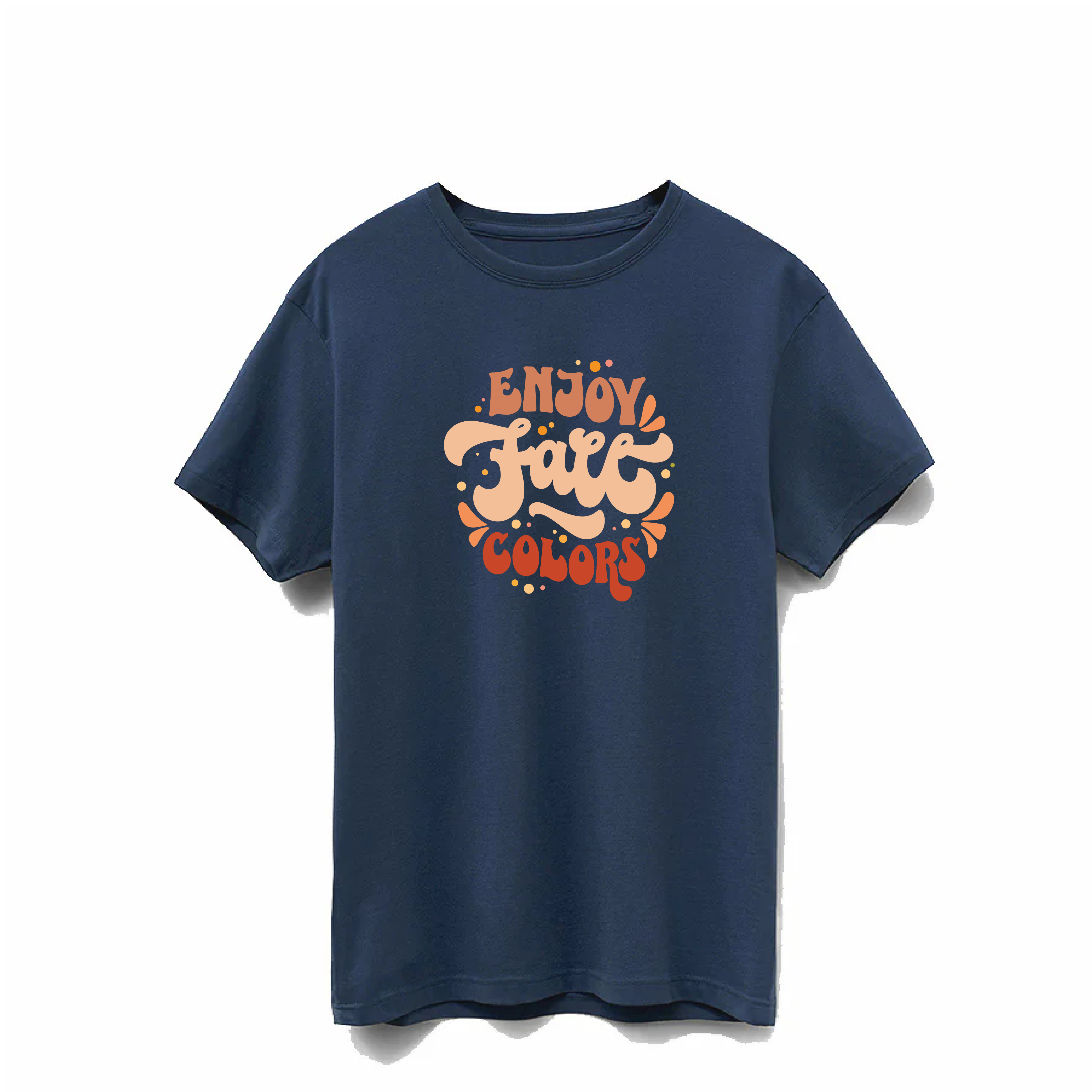 Navy Enjoy Fall Colors Supima®  Cotton Tee