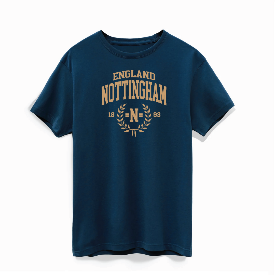 Navy Nottingham Supima®  Cotton Tee